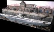 Deutsches U-Boot des Typs VIIC im Dock 1:32