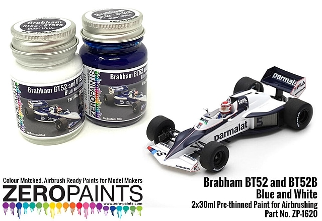 Boxart Brabham BT52 and BT52B Blue and White  Zero Paints