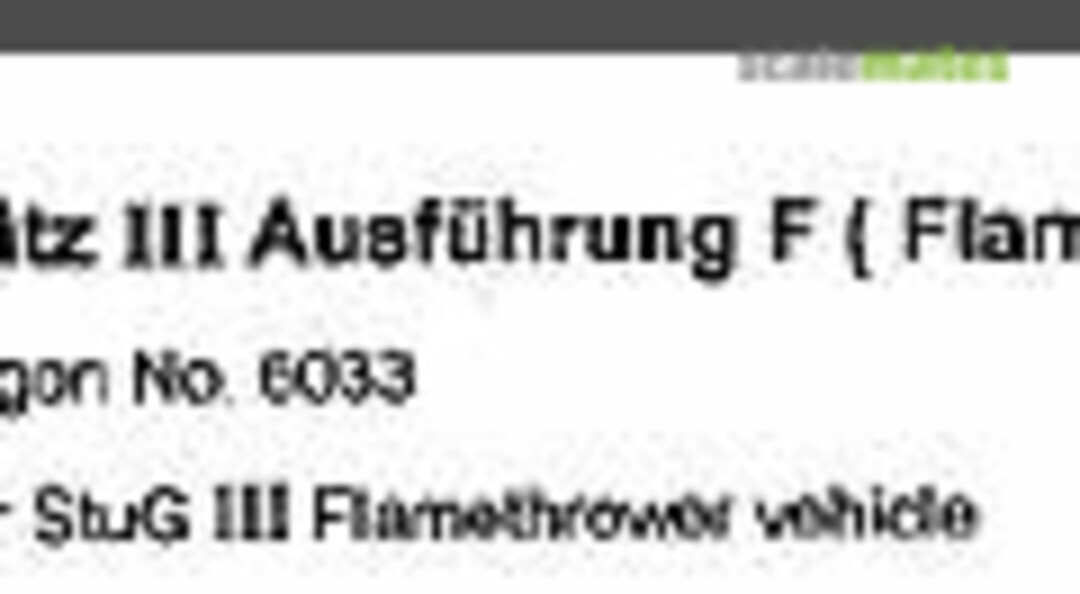StuG. III Ausf. F (Flamm) 1:35