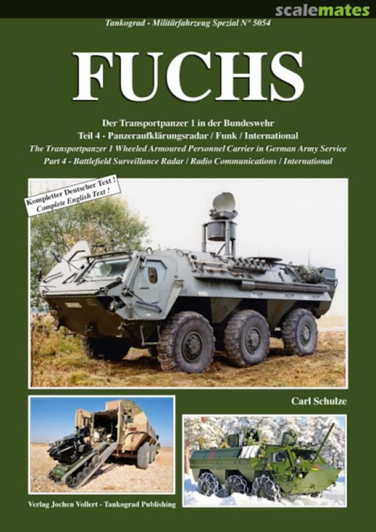 Cover Fuchs - The Transportpanzer I Wheeled Armoured Personnel Carrier in German Army Service 5054 Tankograd Publishing