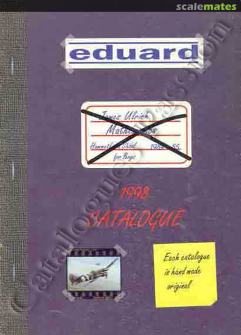 Cover Eduard Catalogue 1998 Eduard Cover Eduard Catalogue 1998 Eduard