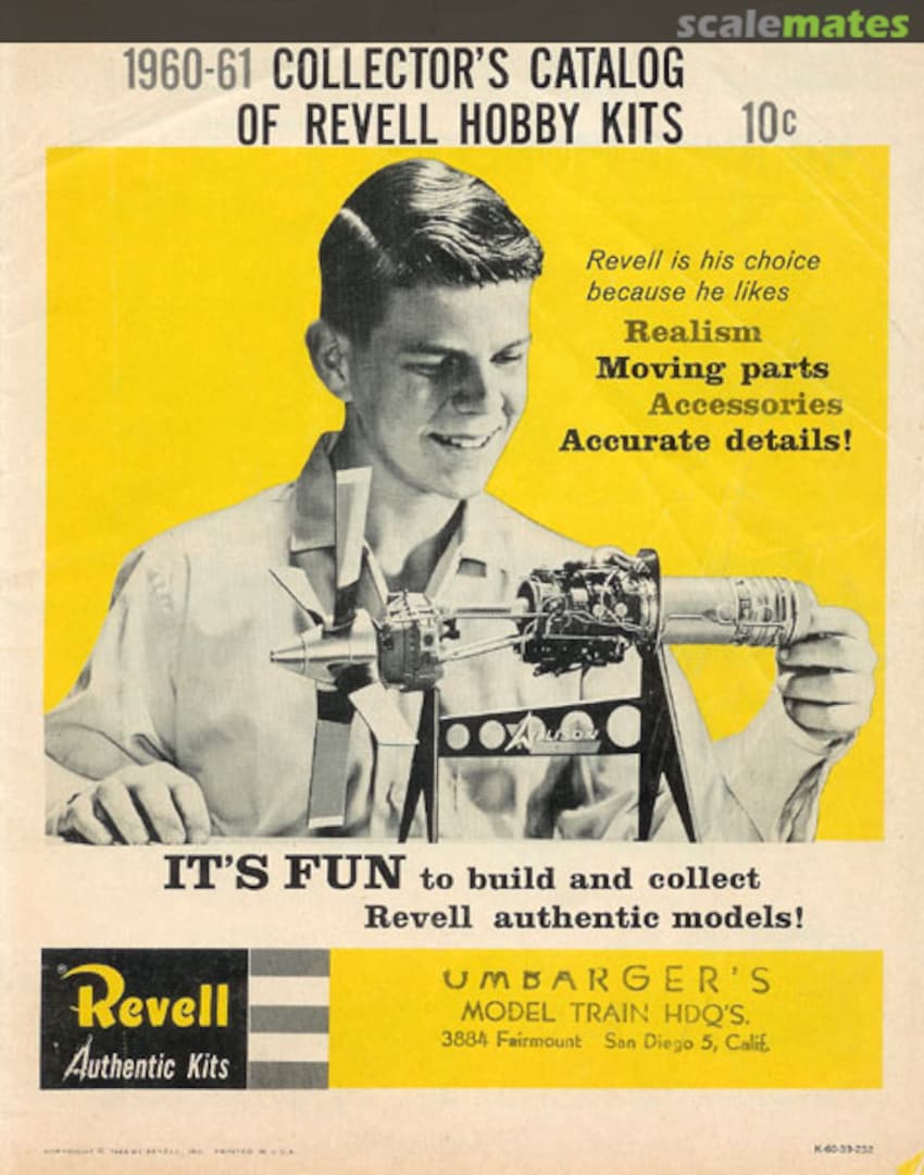 Cover Revell (USA) Catalogue 1960/1961  Revell