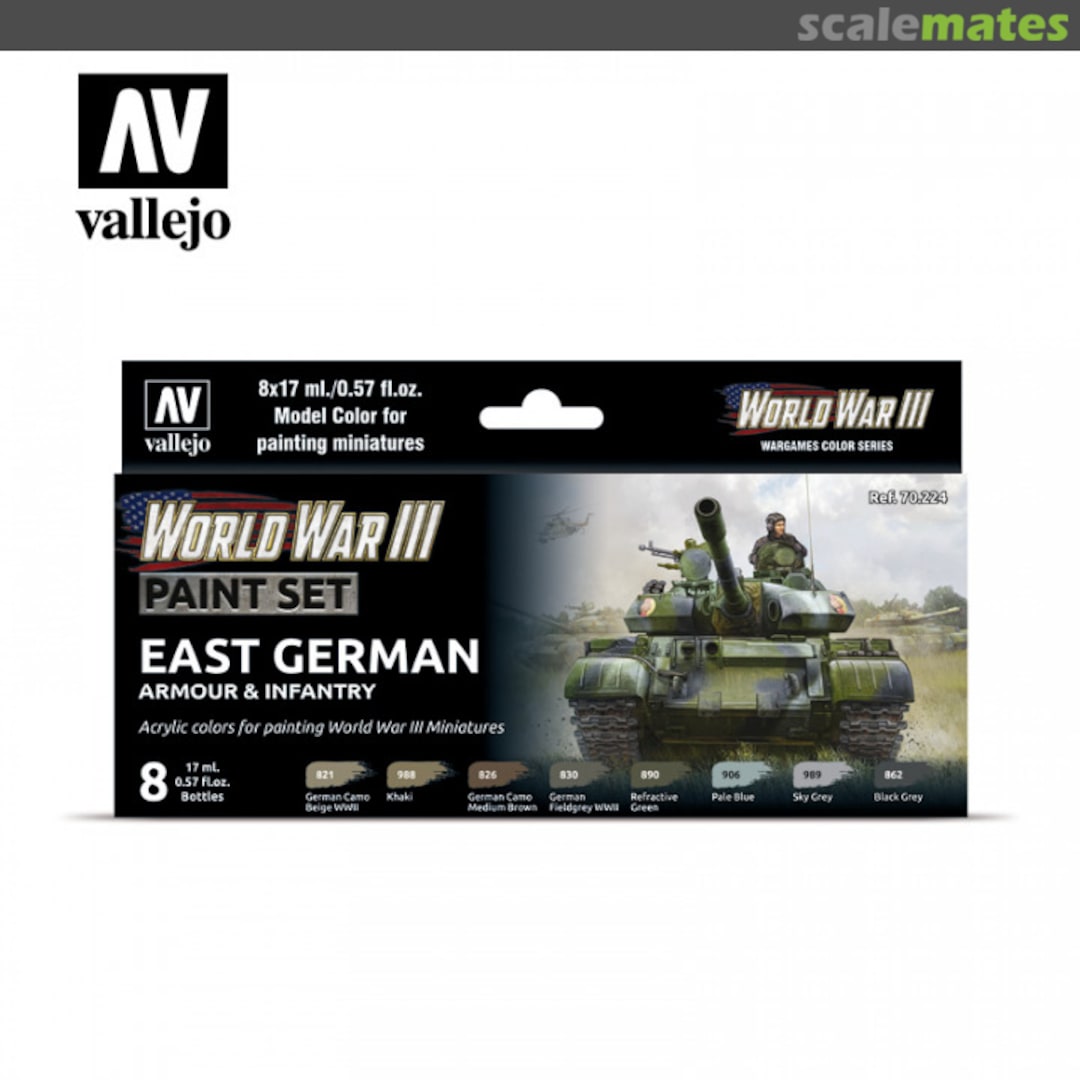 Boxart WWIII East German Armour & Infantry  Vallejo Model Color