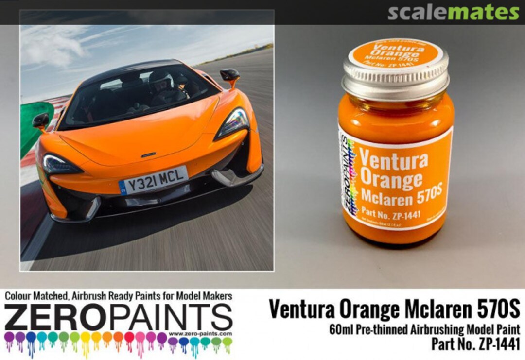 Boxart McLaren 570S Ventura Orange (Pearl) ZP-1441 Zero Paints