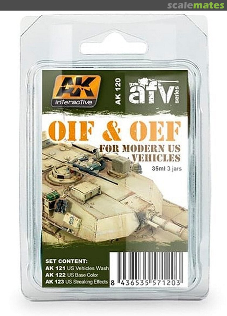 Boxart OIF & OEF US Vehicles Weathering Set AK 120 AK Interactive