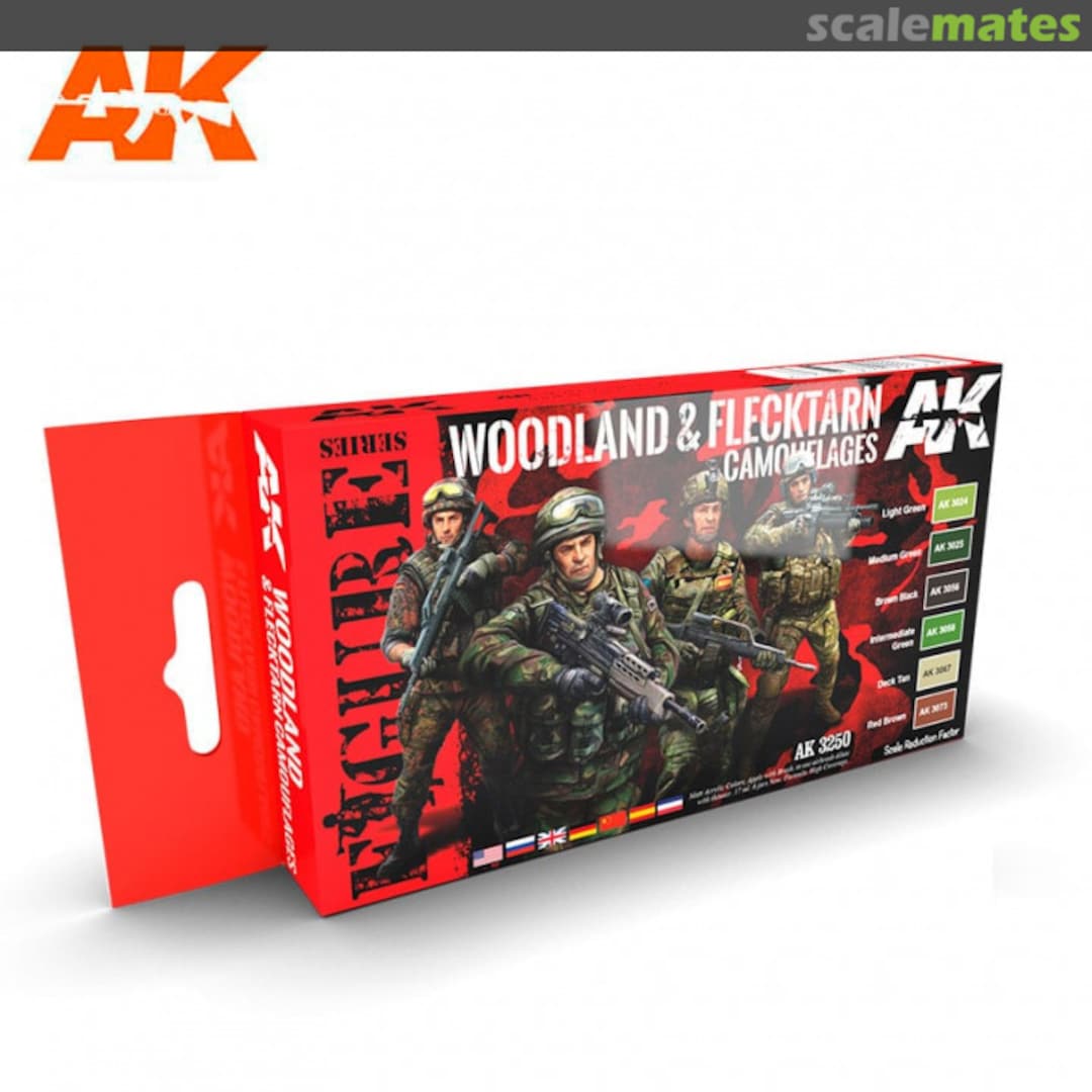 Boxart Woodland & Flecktarn Camouflages AK 3250 AK Interactive