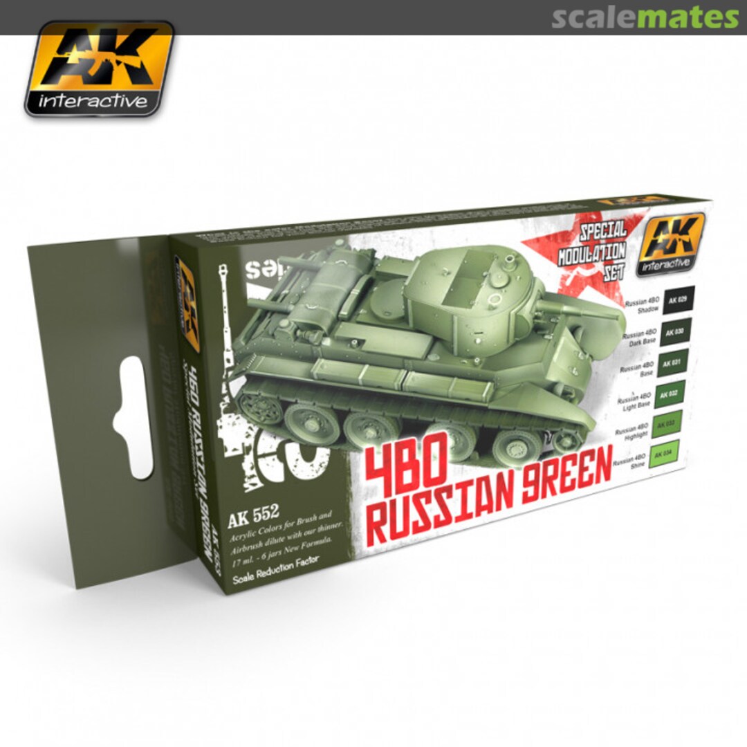 Boxart 4BO Russian Green Modulation Set AK 553 AK Interactive