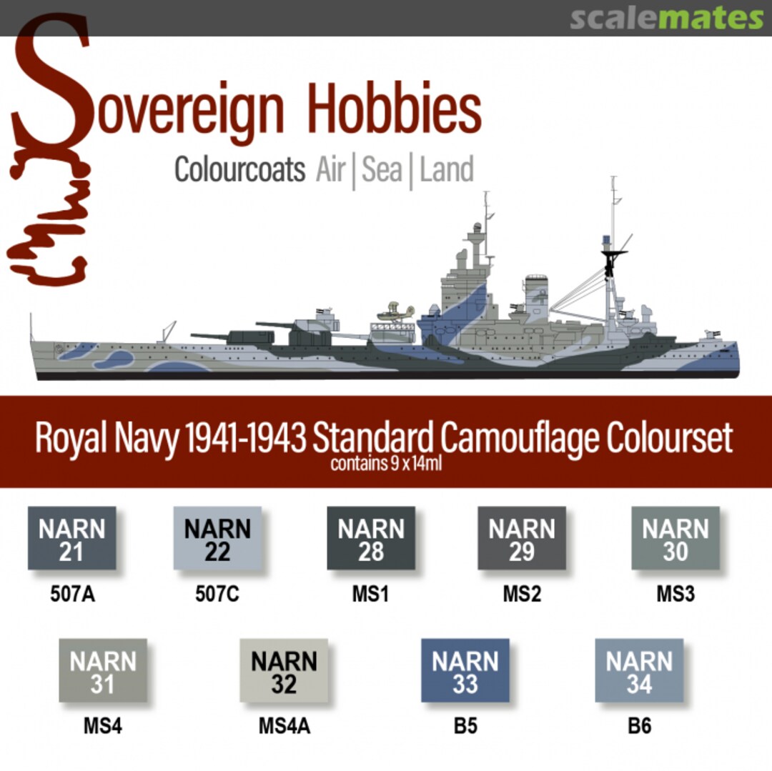 Boxart Colourcoats Set Royal Navy Camouflage 1941-1943  Colourcoats (since 2014)