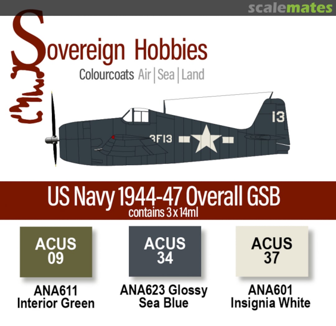 Boxart Colourcoats Set US Navy WWII 1944-1947 Overall GSB  Colourcoats (since 2014)