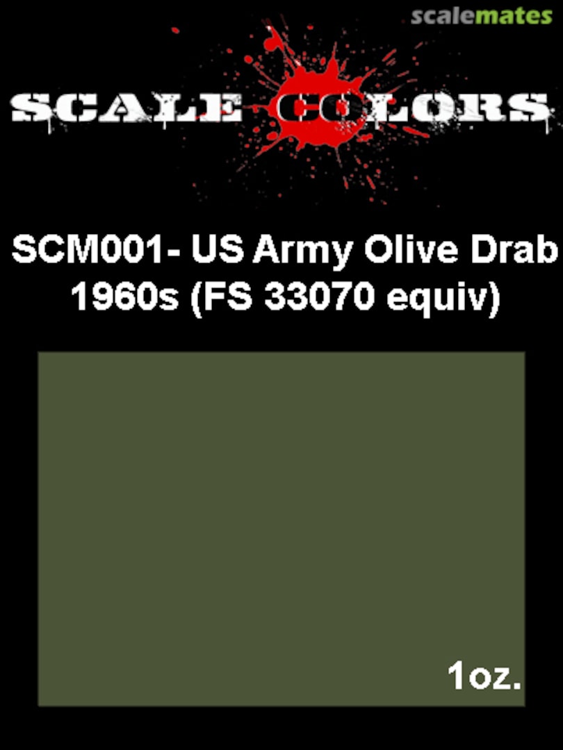 Boxart US 1960s Olive Drab 319 SCM001 Scale Colors