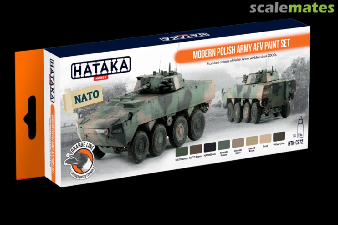Boxart Modern Polish Army AFV paint set HTK-CS72 Hataka Hobby Orange Line