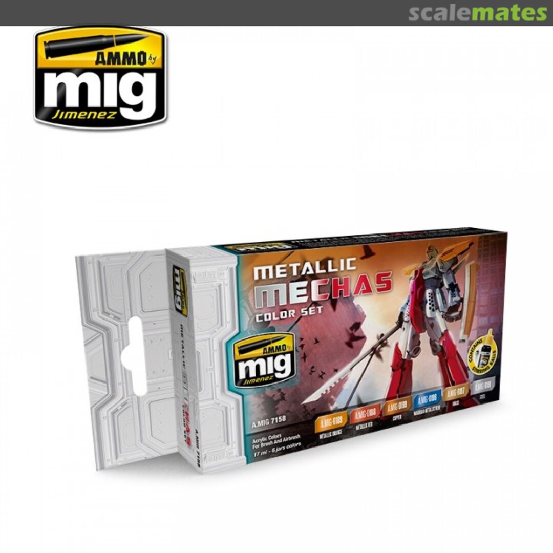 Boxart Metallic Mechas Color Set  Ammo by Mig Jimenez