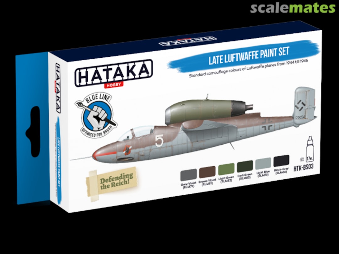 Boxart Late Luftwaffe paint set HTK-BS03 Hataka Hobby Blue Line