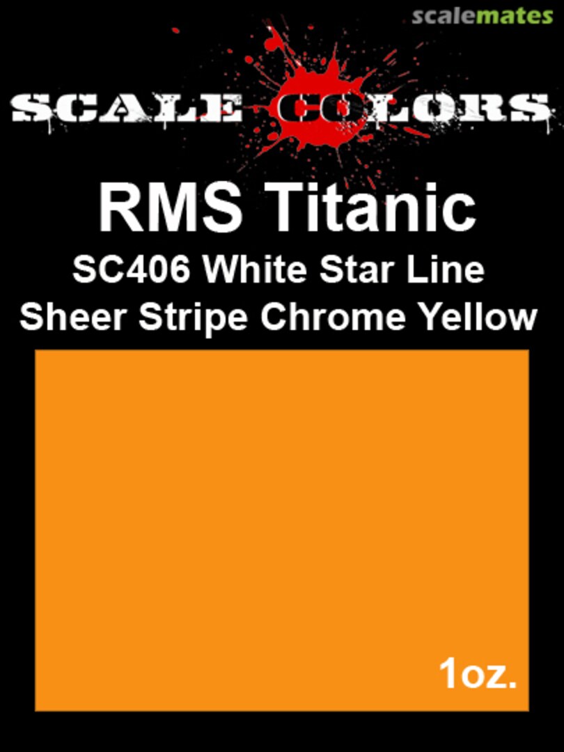 Boxart RMS Titanic White Star Line Sheer Stripe Chrome Yellow SC406 Scale Colors