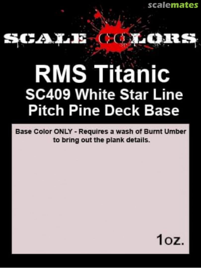 Boxart RMS Titanic Pitch Pine Deck Base SC409 Scale Colors