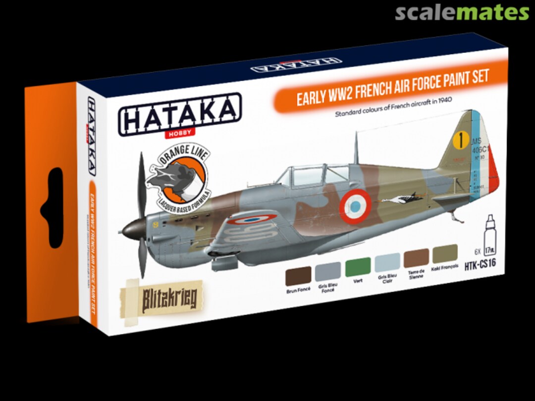 Boxart Early WW2 French Air Force paint set HTK-CS16 Hataka Hobby Orange Line