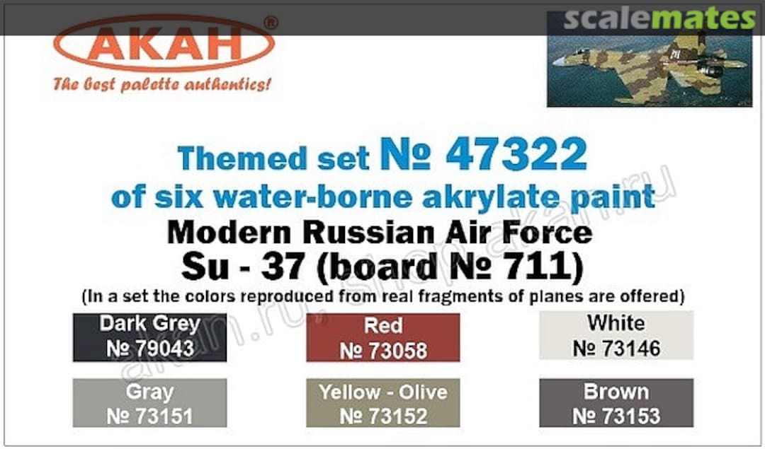 Boxart 6 Colors: Modern Russian Aviation: SU-37  Akah