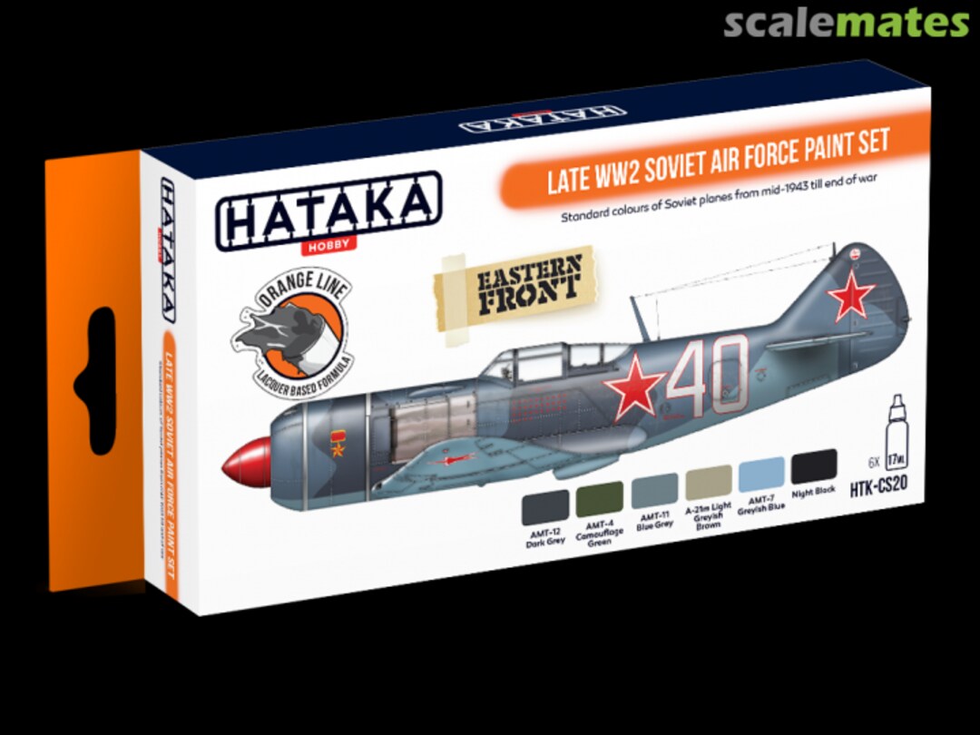 Boxart Late WW2 Soviet Air Force paint set HTK-CS20 Hataka Hobby Orange Line