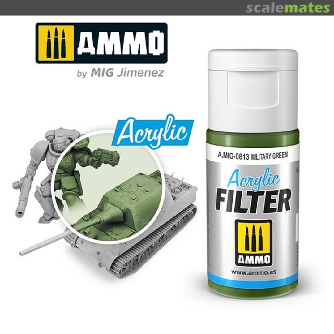 Boxart ACRYLIC FILTER Military Green  Ammo by Mig Jimenez