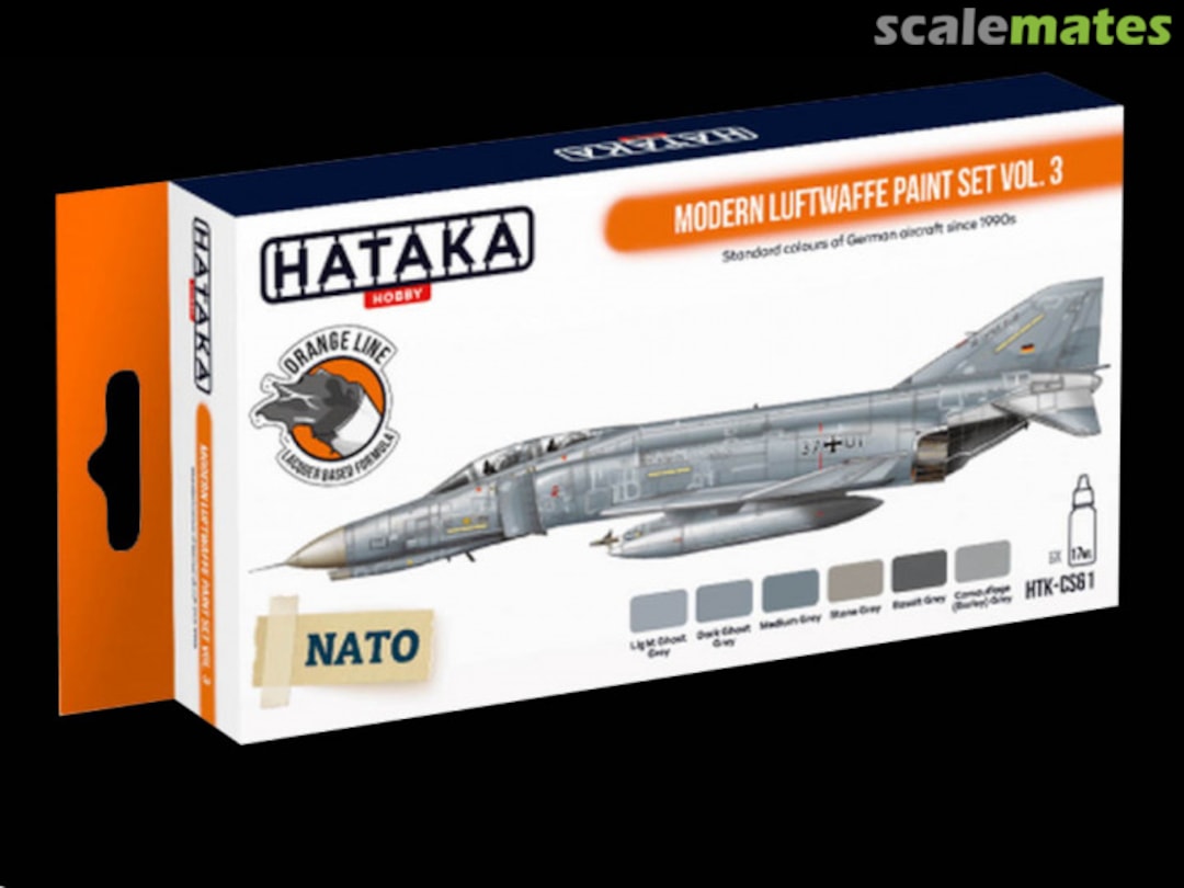 Boxart Modern Luftwaffe paint set vol.3 HTK-CS61 Hataka Hobby Orange Line