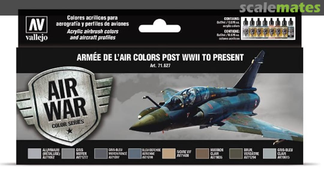 Boxart Armée de l’Air colors post WWII to present 71.627 Vallejo Model Air