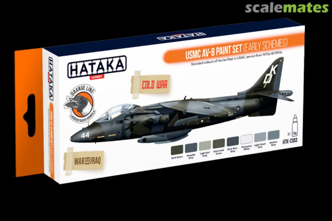 Boxart USMC AV-8 paint set (early schemes) HTK-CS63 Hataka Hobby Orange Line
