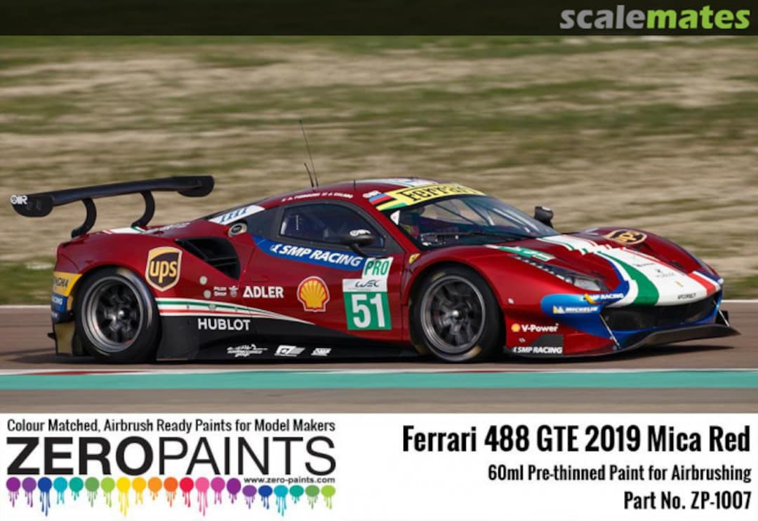 Boxart 2019 Ferrari 488 GTE (AF Corse) Mica Red  Zero Paints