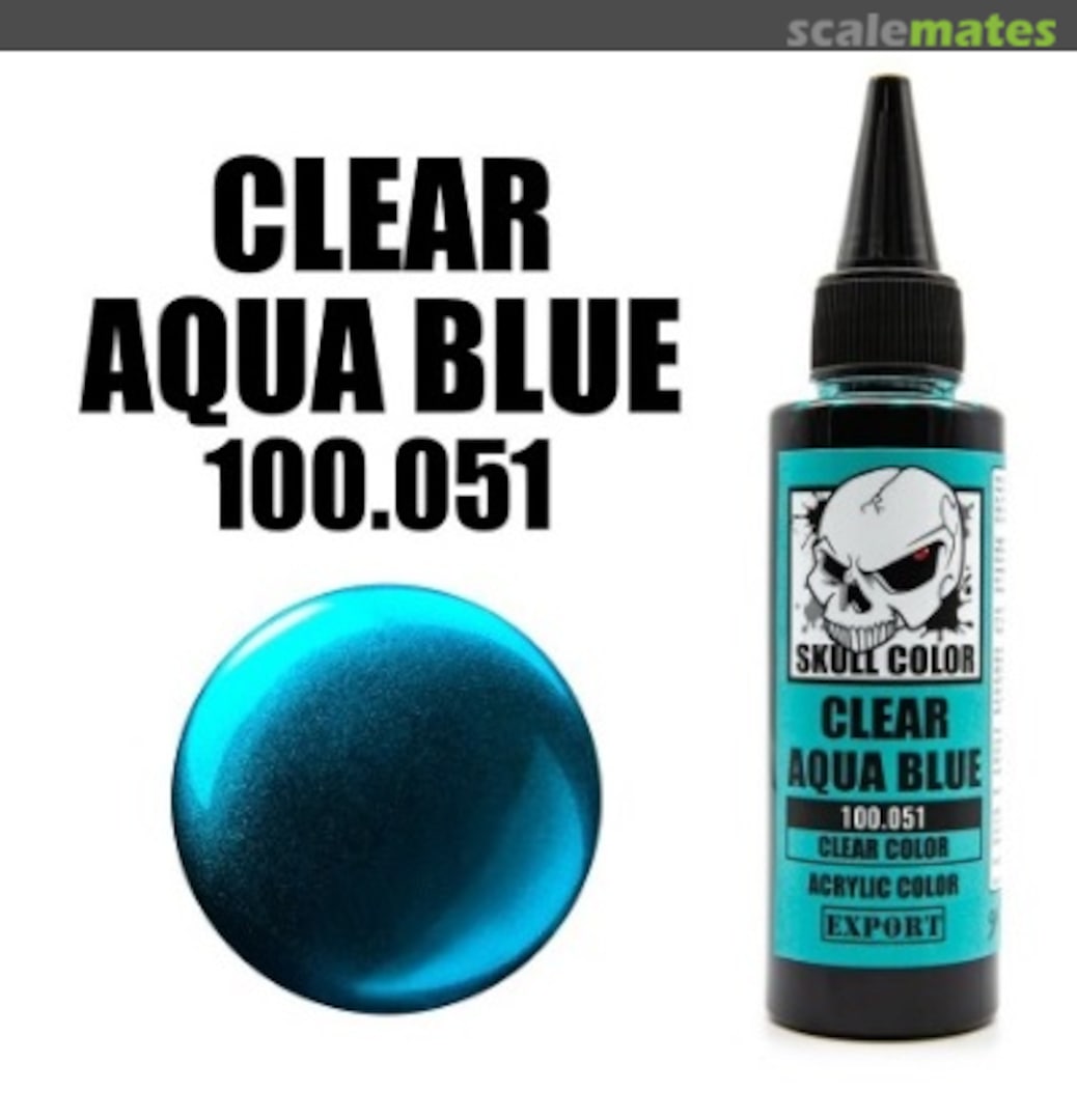 Boxart Clear Aqua Blue 051 Skull Color Clear