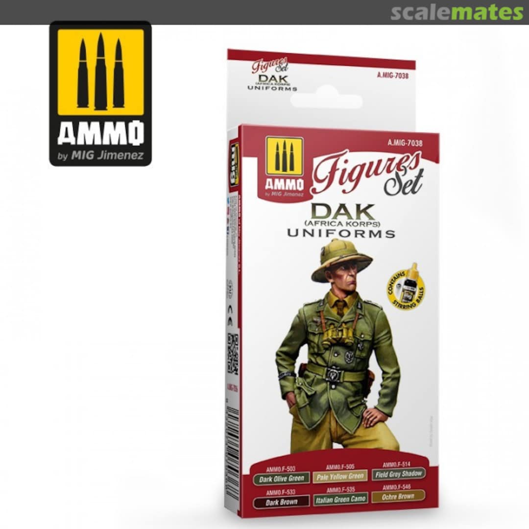 Boxart DAK Uniforms (Africa Korps) Figures Set A.MIG-7038 Ammo by Mig Jimenez