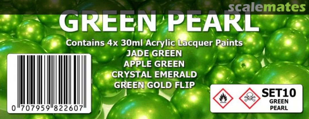 Boxart GREEN PEARL Colour Set - (PRL01, PRL05, PRL06, CR03) SET10 SMS
