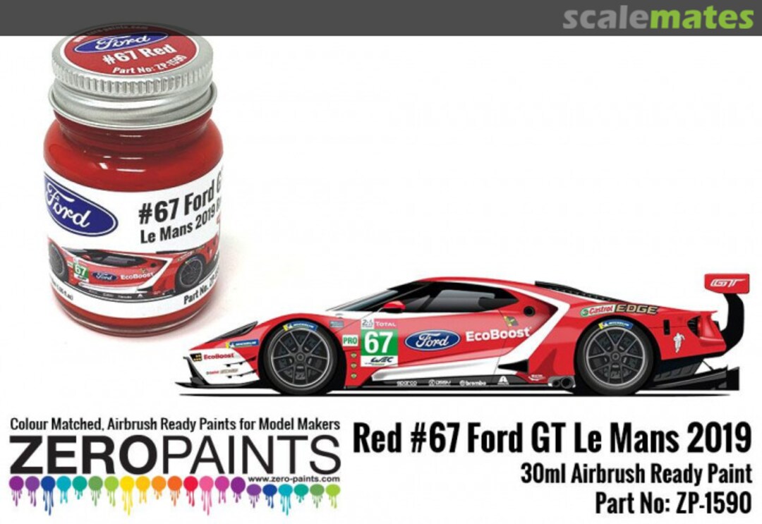Boxart #67 Ford GT Le Mans Red  Zero Paints