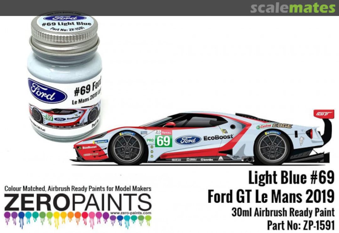 Boxart #69 Ford GT Le Mans Light Blue  Zero Paints