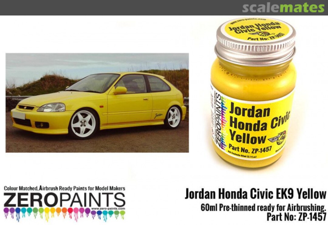 Boxart Jordan Honda Civic EK9 Yellow  Zero Paints