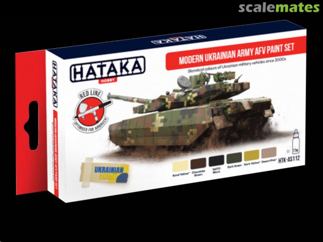 Boxart Modern Ukrainian Army AFV Paint Set HTK-AS112 Hataka Hobby Red Line