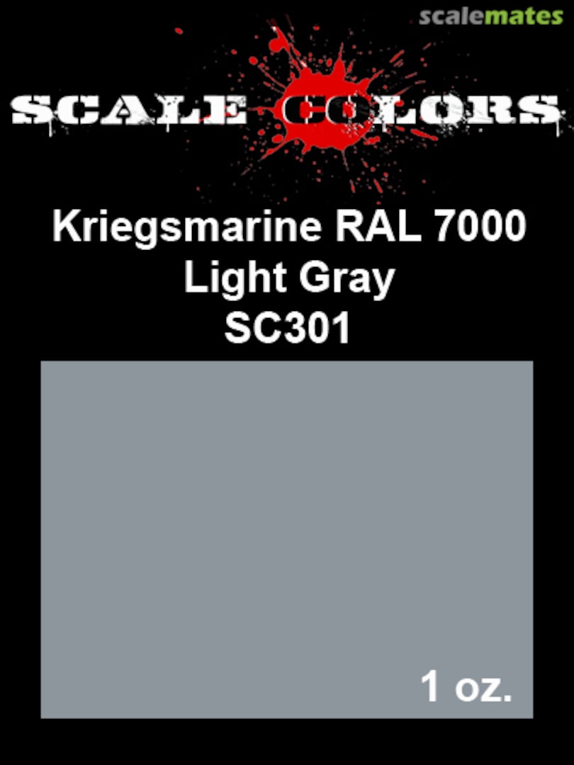 Boxart RAL 7001 Kriegsmarine Light Gray SC301 Scale Colors