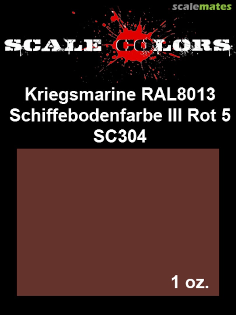 Boxart RAL 8013 Kriegsmarine Hull Red SC304 Scale Colors