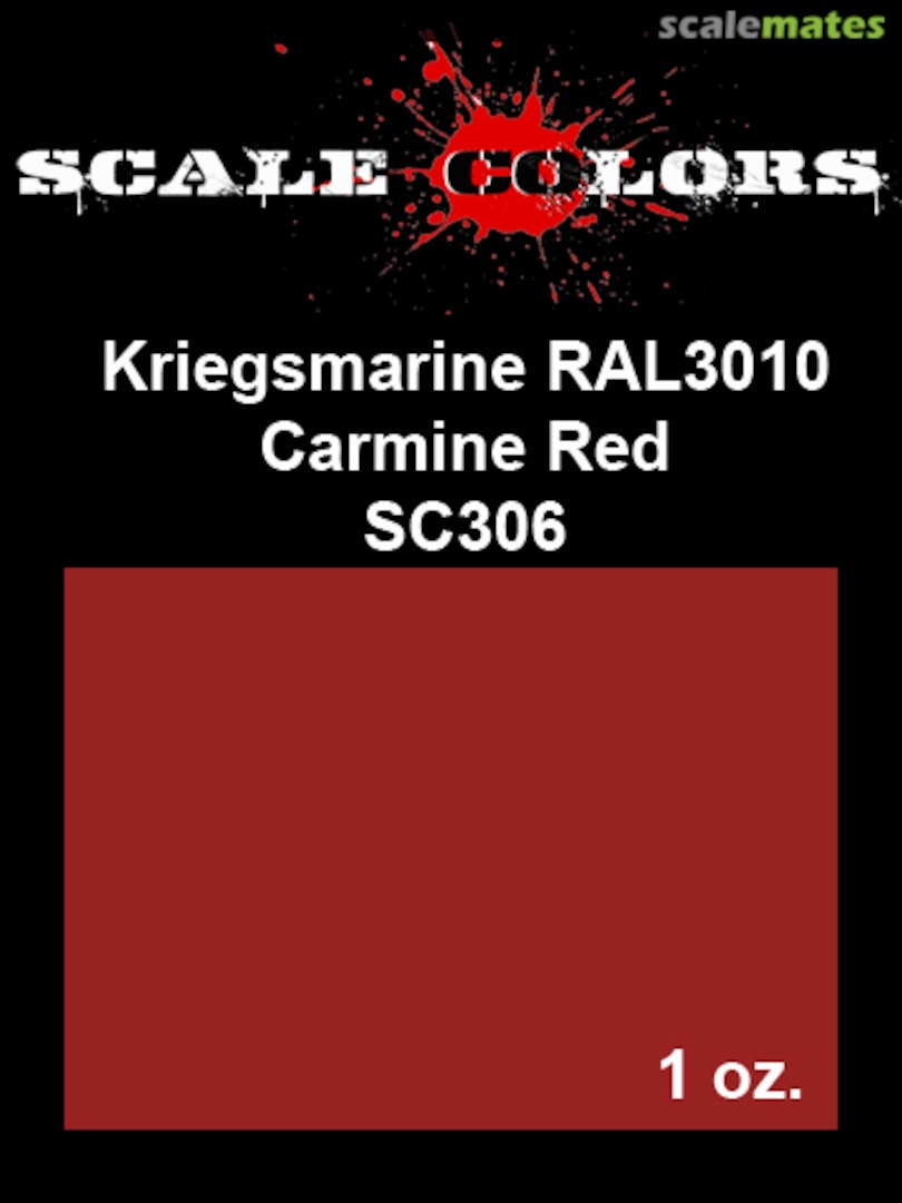 Boxart RAL 3010 Kriegsmarine Carmine Red SC306 Scale Colors
