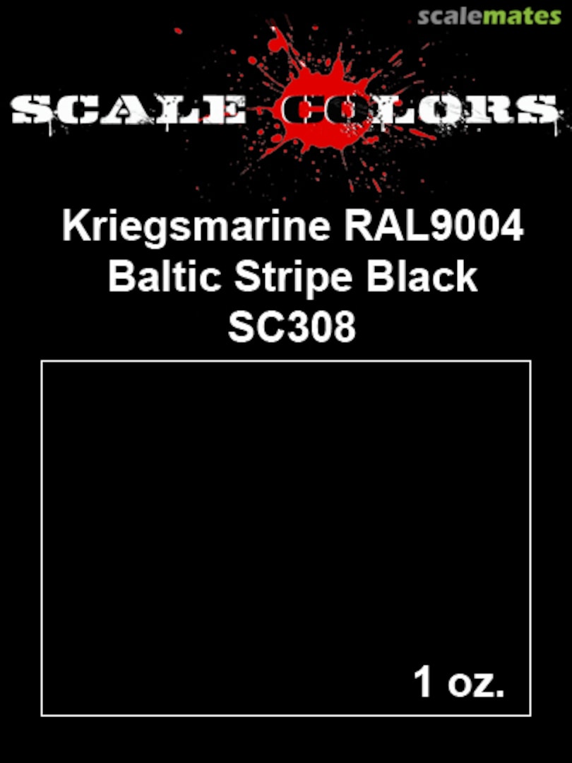 Boxart RAL 9004 Kriegsmarine Baltic Stripe Black SC308 Scale Colors