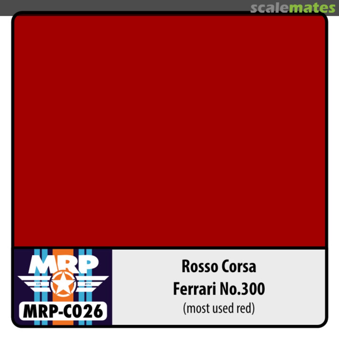 Boxart Rosso Corsa Ferrari No.300 (most used red)  MR.Paint