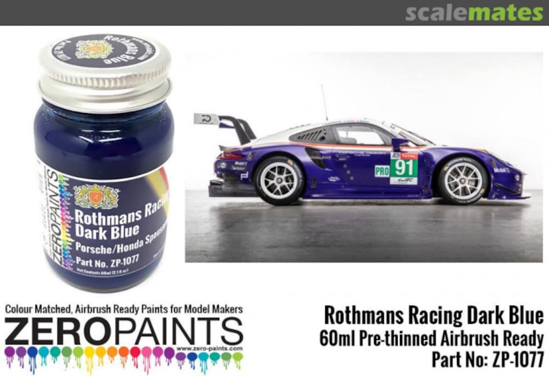 Boxart Rothmans Racing Dark Blue Porsche/Honda  Zero Paints