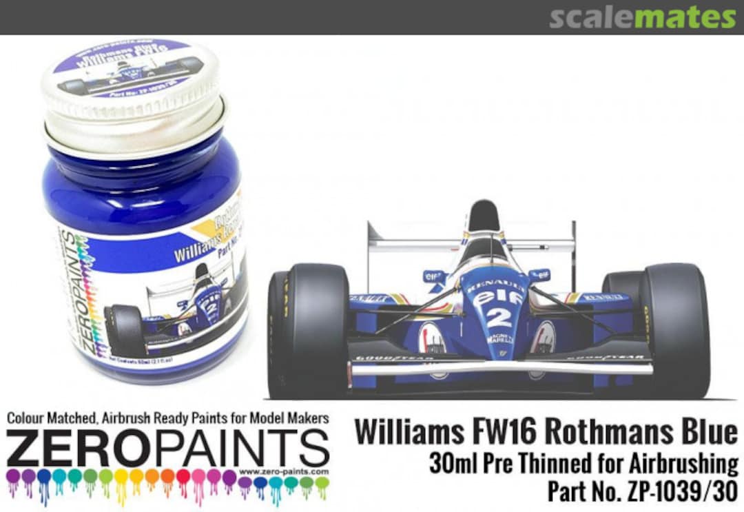 Boxart Williams FW16 Rothmans Blue  Zero Paints