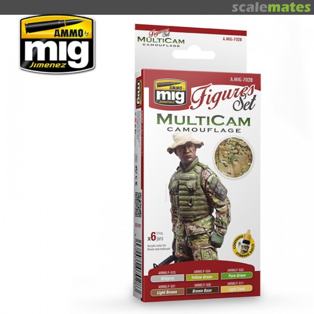 Boxart Multicam Camouflage Set  Ammo by Mig Jimenez