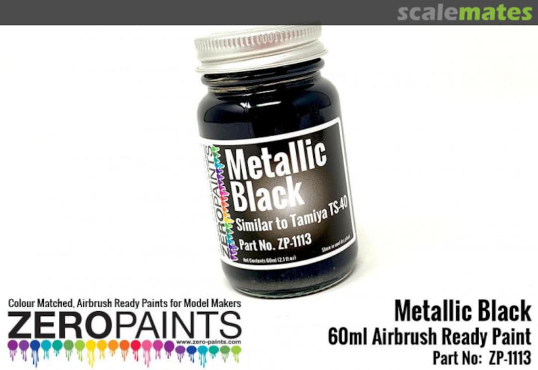 Boxart Metallic Black - Similar to Tamiya TS40  Zero Paints