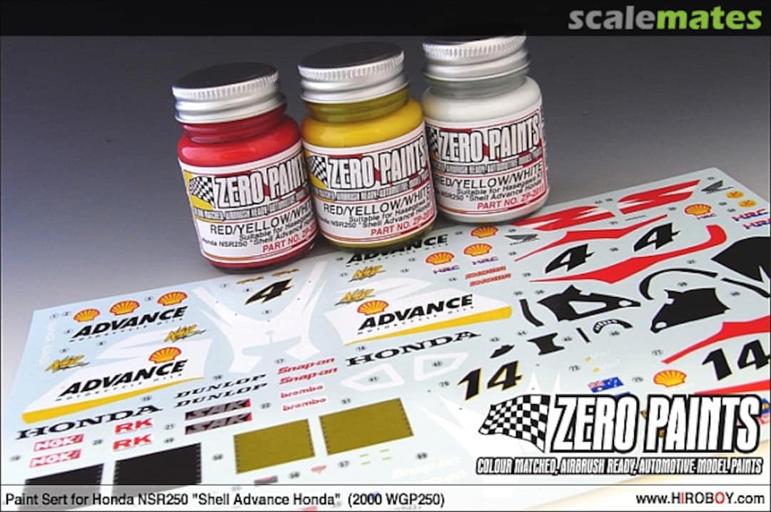 Boxart Honda NSR250 "Shell Advance Honda" paint set  Zero Paints