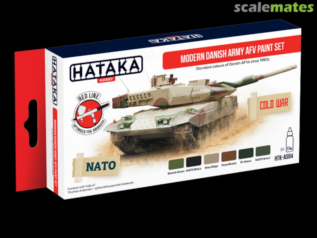 Boxart Modern Danish Army AFV Paint Set HTK-AS84 Hataka Hobby Red Line