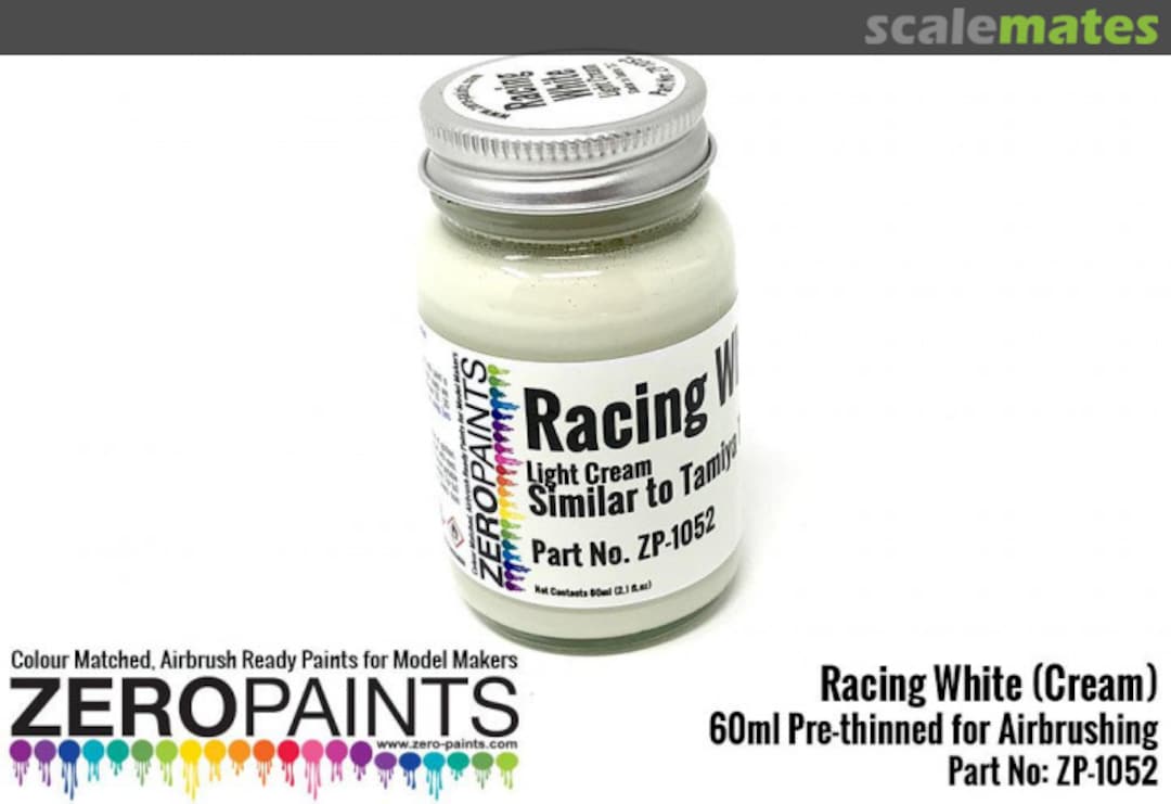 Boxart Racing White - Similar to Tamiya TS7  Zero Paints