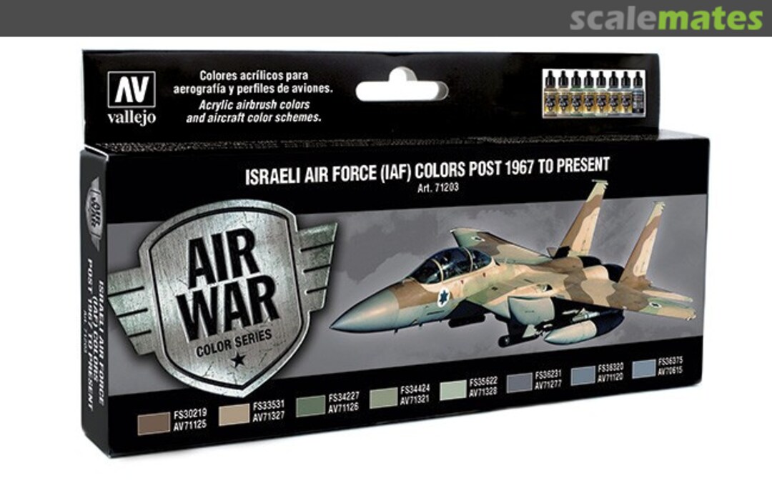 Boxart Israeli Air Force (IAF) Colors Post 1967 to Present 71.203 Vallejo Model Air