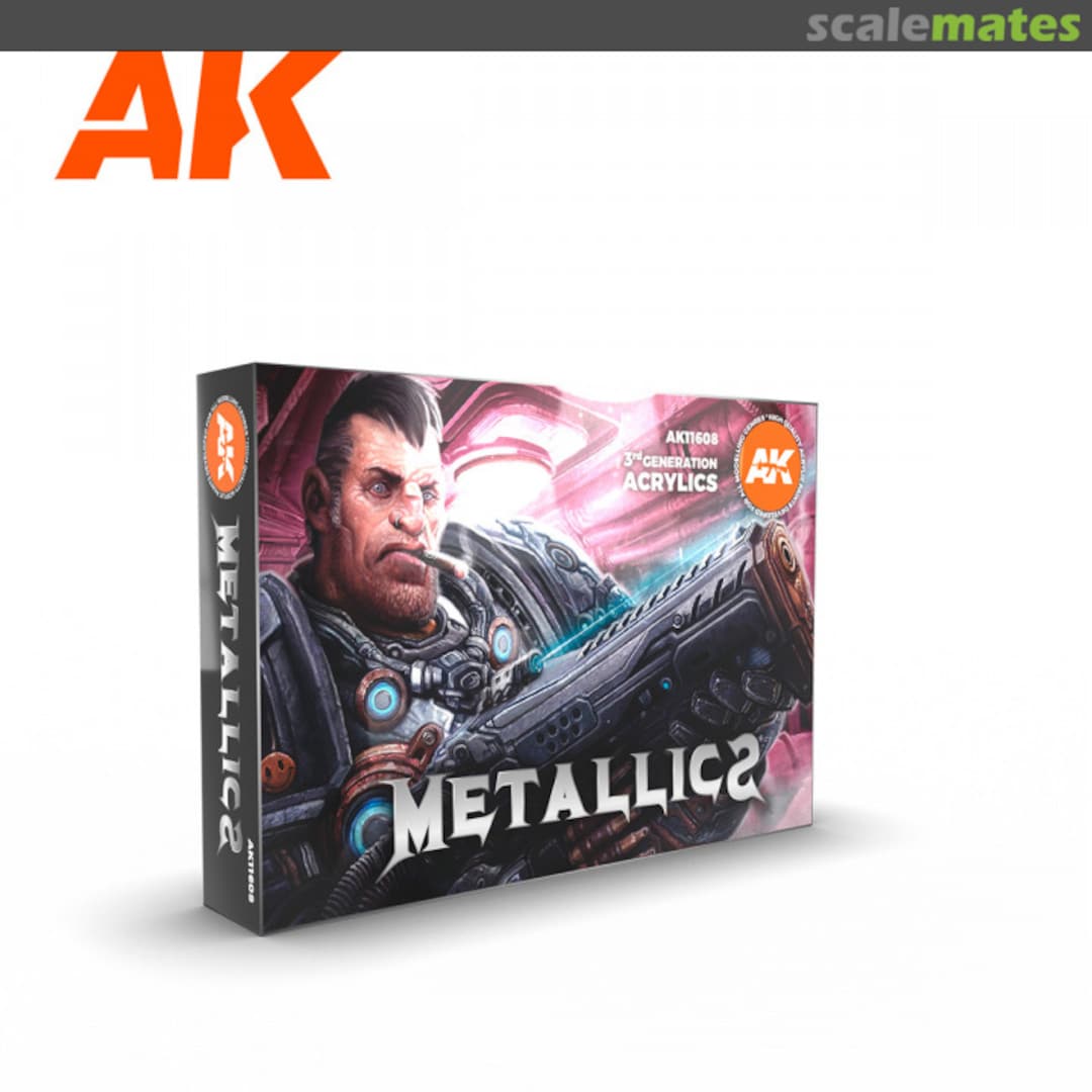 Boxart Metallics Colors Set  AK 3rd Generation - General