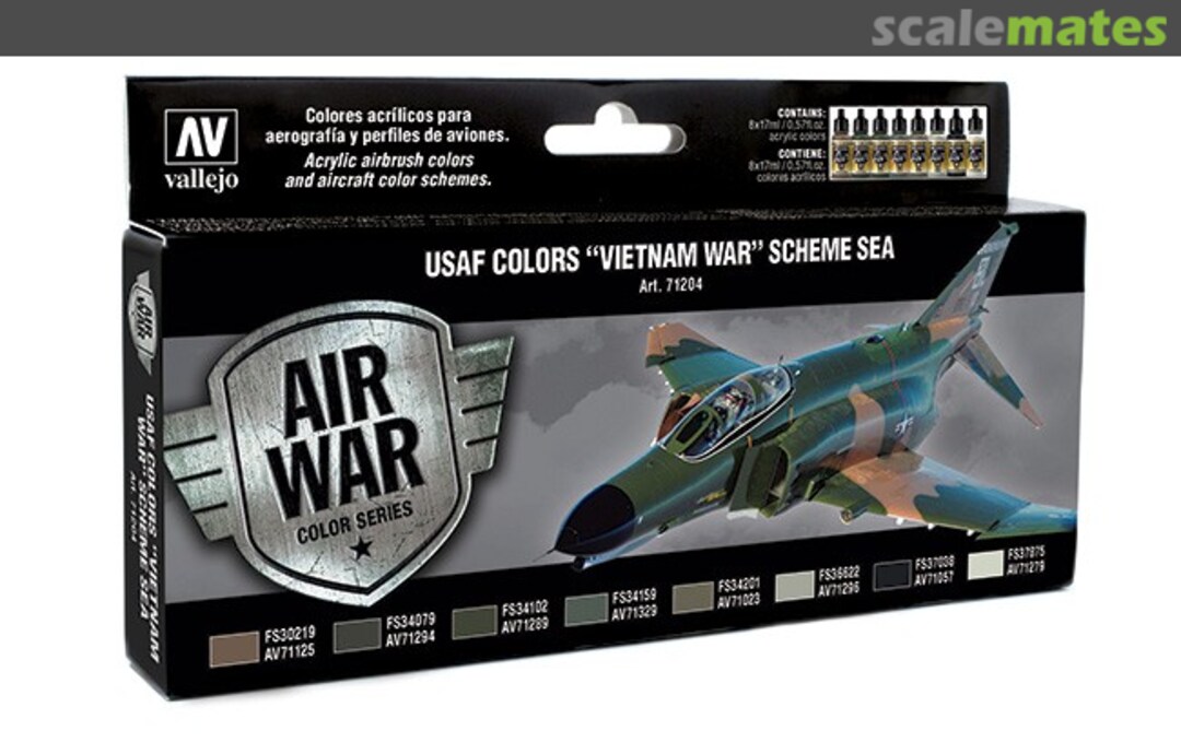Boxart USAF Colors “Vietnam War” Scheme SEA 71.204 Vallejo Model Air
