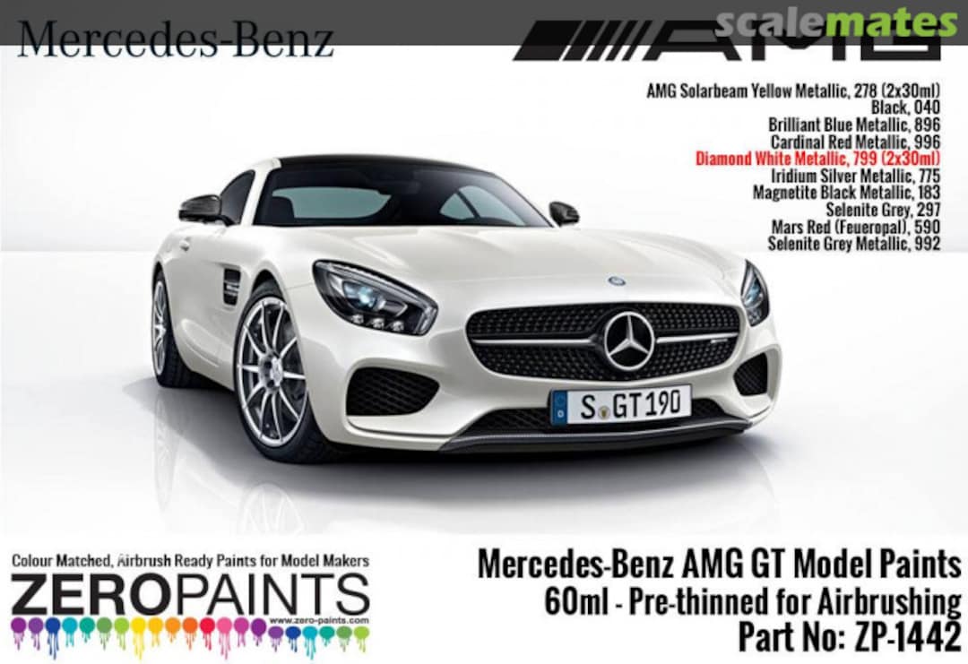 Boxart Mercedes-AMG GT Diamond White Metallic (799)  Zero Paints